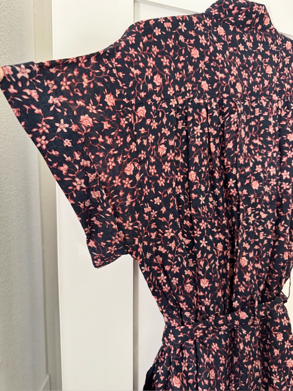 FRAME Denim Floral Belted Mini Dress Size S - Picture 8 of 10
